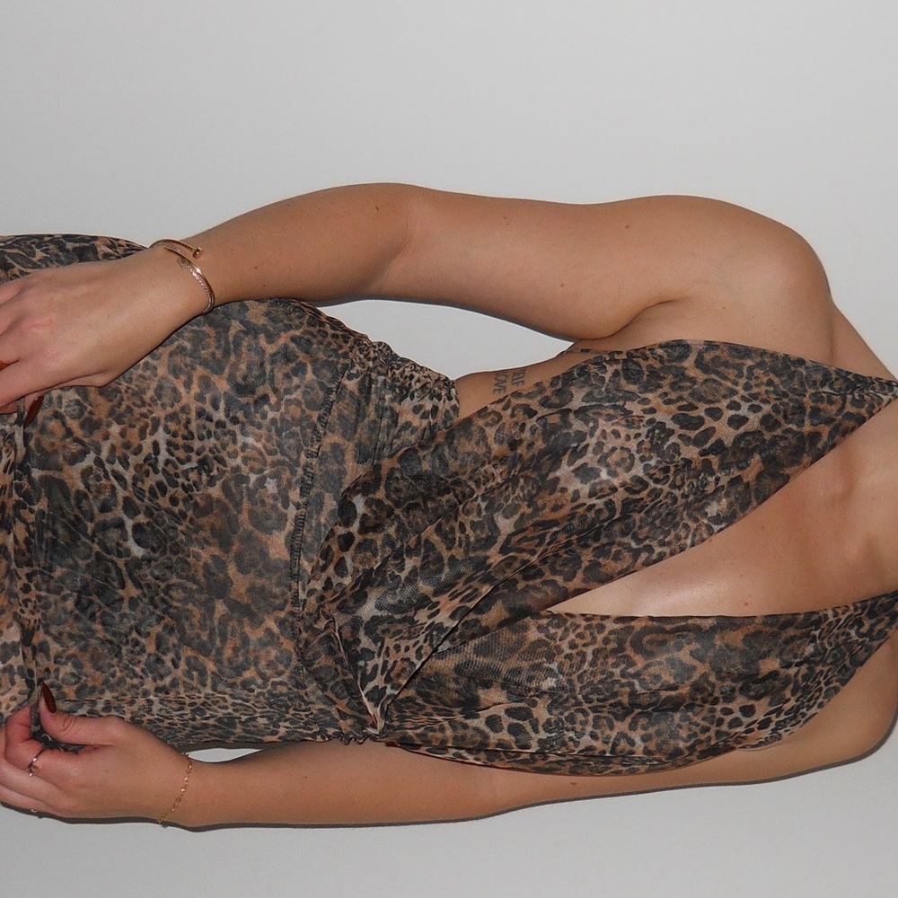Peppermayo Leopard Print Brown Maxi Dress - Picture 3 of 3